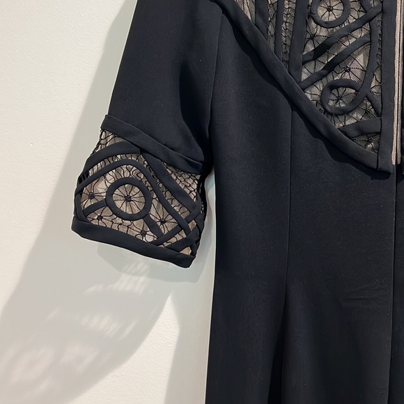 Designer Lucian Matis black gown with lace detailing - Picture 5 of 5